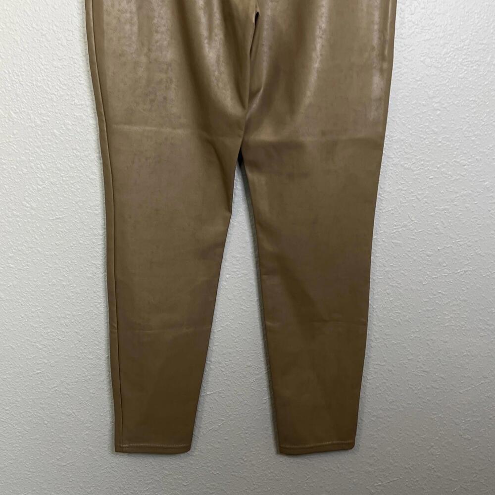 Aritzia Babaton Leather Slim Pant Tan Size 4 - Picture 6 of 11